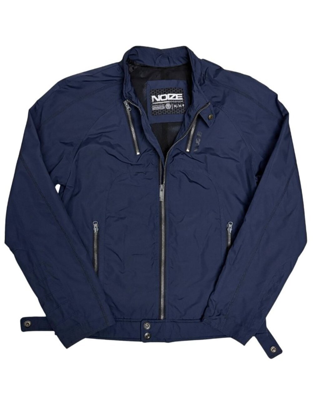 NOIZE Waterproof Jacket Bomber WeatherGear Blue Rain Jacket Mens Medium